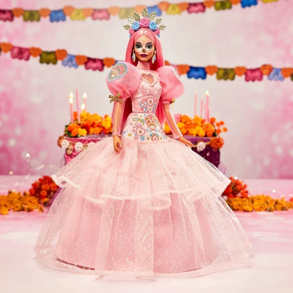 NRFB Mattel, Barbie Signature 2023 Día De Muertos Barbie x Pink Magnolia Doll - Picture 1 of 16